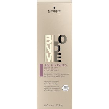 Schwarzkopf BlondMe All Blondes Light Spray Conditioner 200ml - vrouwen - Voor Droog haar/Geblondeerd haar - Conditioner voor ieder haartype