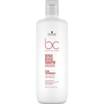 Schwarzkopf Bonacure Repair Rescue Shampoo 1000ml - Normale shampoo vrouwen - Voor Alle haartypes