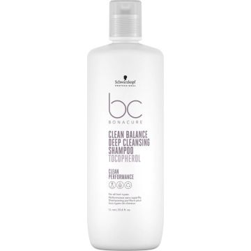 Schwarzkopf Bonacure Clean Balance Deep Cleansing Shampoo 1000ml - Normale shampoo vrouwen - Voor Alle haartypes