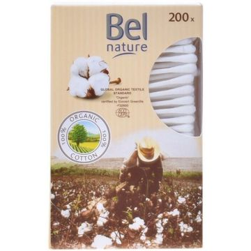 Bel Nature - Organische Baby Wattenstaafjes - 200 stuks