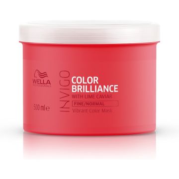 Wella Brilliance Masker fijn / normaal haar -500 ml - Haarmasker droog haar - Haarmasker beschadigd haar