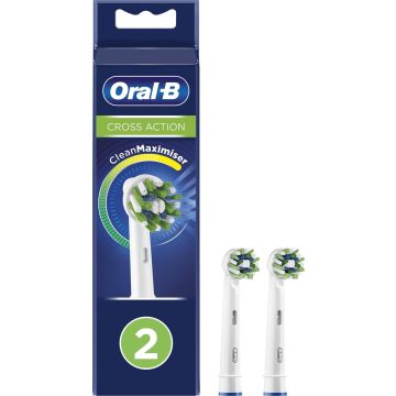 Oral-B CrossAction - Met CleanMaximiser-technologie - Opzetborstels - 2 Stuks