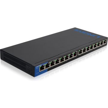 Linksys LGS116 - Netwerk Switch - Unmanaged - 16 Poorten - Zwart