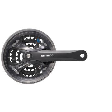 Crankstel 7/8 speed Shimano Acera FC-M361 - 175/48x38x28T - zwart met kettingscherm