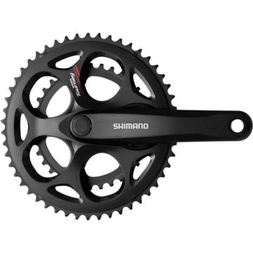 Crankstel 7/8 speed Shimano Tourney FC-A070 Compact 170/50-34T vierkante as - zwart