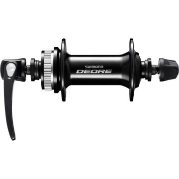 Voornaaf Shimano Deore HB-M6000 - 32 gaats - 100 mm inbouwbreedte - met snelspanner - zwart