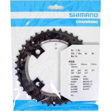 Shimano Kettingblad Slx Fc-m7000 40t-an 11s 96 Mm Zwart