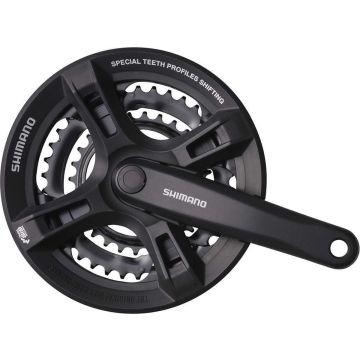 Shimano Crankstel Tourney Fc-ty501 Cg 175 Mm 24-34-42t Zwart