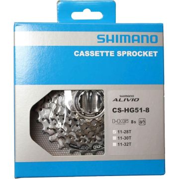 Shimano CS-HG51 cassette 8-speed 11-32t Uitvoering 11-28 tanden