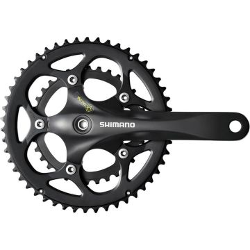 Crankstel 2 x 9 speed Shimano Road FC-RS345 - 175/50-34 Octalink - zwart