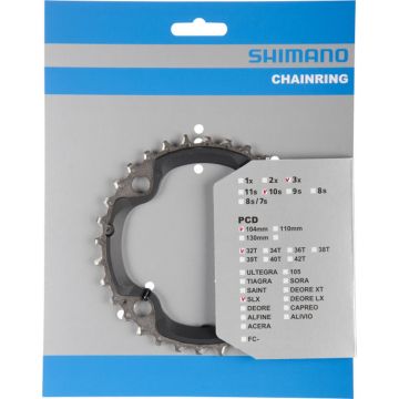 Kettingblad 32T Shimano SLX FC-M670 (AE) 10 speed - zilver