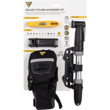 Topeak Deluxe Cycling Accessory Kit - 15780000 - fietspomp - zadeltas - tas - Imbusset