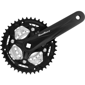 Crankstel Sunrace FCM600 42-32-22T / 170mm - vierkante as (zwart)