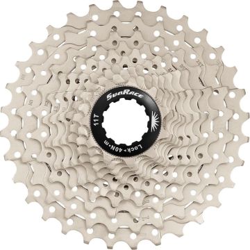 Cassette 11 speed Sunrace CSRS3 11-32T - metallic met zwarte spider