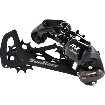 SunRace achterderailleur 12V medium kooi direct zwart