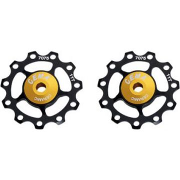 CEMA derailleurwieltjes alu 9/10/11V RVS-Keramisch zwart