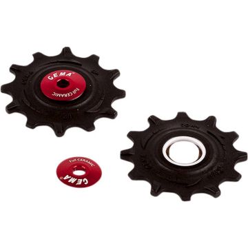 CEMA derailleurwieltjes PVC Sram XX1/XO1 11v RVS zwart