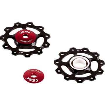 CEMA derailleurwieltjes alu 9/10/11V Full Ceramic zwart