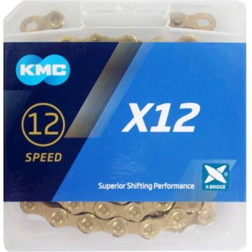 KMC - X12 Ketting Ti-N Goud 126L