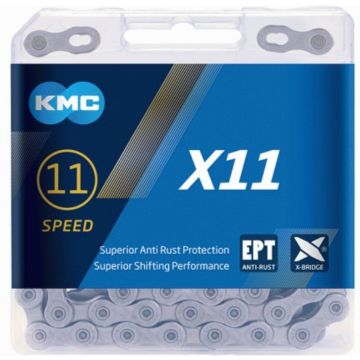 KMC X11 EPT Kettingslot 11-speed, grijs Uitvoering 118 schakels