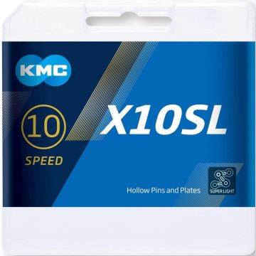 KMC X10 SL Silver / Goud Fietsketting - X10SL ZILVER 114L