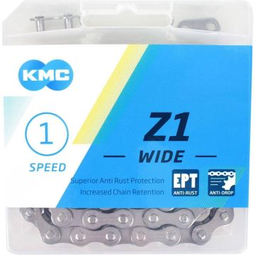 Kmc Ketting Z1 Breed 1/2 X 1/8 Inch 112s Single Speed Zilver