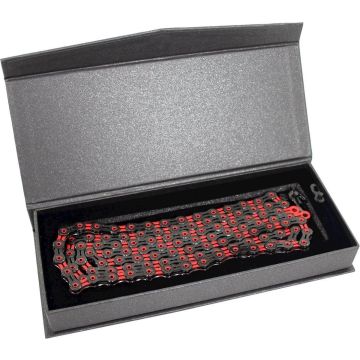 KMC - DLC 10 Ketting Zwart / Rood 116L