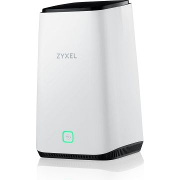 Zyxel FWA510, Wi-Fi 6 (802.11ax), Tri-band (2.4 GHz / 5 GHz / 5 GHz), Ethernet LAN, 5G, Zwart, Wit, Router om neer te zetten