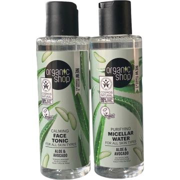 Organisch, natuurlijke face Tonic met Aloe &amp; Avocado + Micellar water