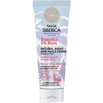 Taiga Siberica natuurlijke vochtinbrengende en beschermende hand- en nagelcrème met iriswortel 75ml