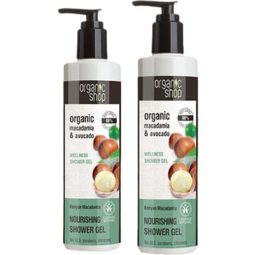 Organic Shop_organic Macadamia &amp; Avocado Nourishing Shower Gel Odżywczy Żel Pod Prysznic O Zapachu Orzechów Macadamia 280ml