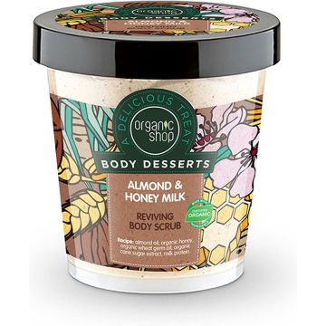 Body Desserts Amandel- &amp; Honingmelk Reviving Body Scrub voedende body scrub met amandel- en honingmelkgeur 450ml