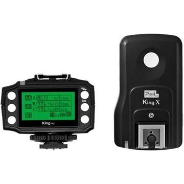 Pixel Triggerset King Pro I-ttl Radio Sony Mi Zwart 7-delig