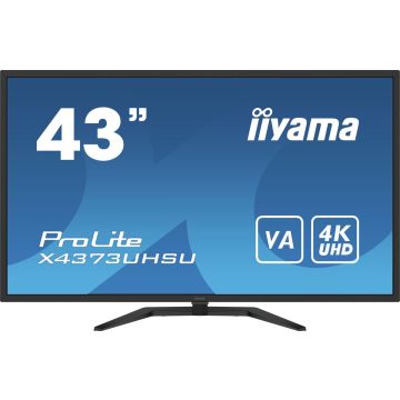 iiyama ProLite X4373UHSU-B1 computer monitor 108 cm (42.5") 3840 x 2160 Pixels 4K Ultra HD Zwart