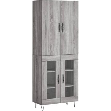 vidaXL-Hoge-kast-69,5x34x180-cm-bewerkt-hout-grijs-sonoma-eikenkleurig