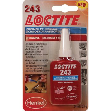 LOCTITE 243 Schroefdraadborgmiddel Blauw 24ml - Medium sterkte