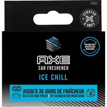 Axe Navulling Luchtverfrisser Alu Houder Ice Chill Zwart 2 Stuks