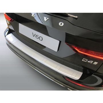 RGM ABS Achterbumper beschermlijst passend voor Volvo V60 II 2018- Zwart 'Ribbed'