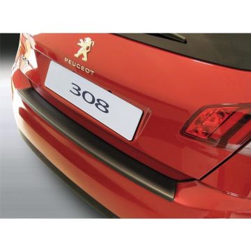 RGM ABS Achterbumper beschermlijst passend voor Peugeot 308 HB 5 deurs 2014- Zwart