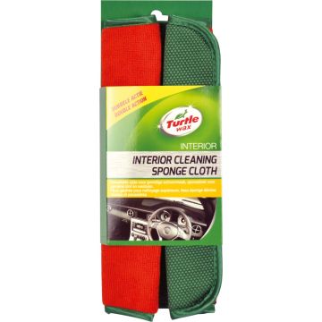 Turtle Wax X5533td Interieurdoek Dual Action - Poetsdoek met spons voor de auto - Schoonmaakdoekjes