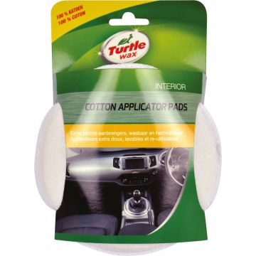 Turtle Wax X711td Poetspad katoen 2 stuks | Applicator pad voor polieren en waxen