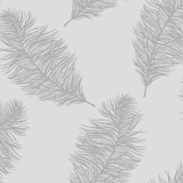 DUTCH-WALLCOVERINGS-Behang-Fawning-Feather-lichtgrijs