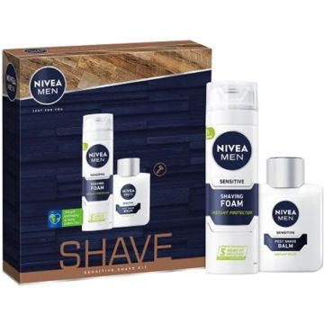 Nivea Men Shave Duo Sensitive Shaving Foam 200 ml + Post Shave Balm 100 ml 1 set