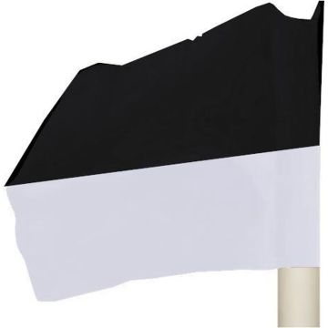 Precision Cornervlag 43 X 38 Cm Polyester Zwart/wit