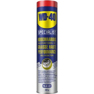 WD-40 Specialist® Multifunctioneel vet 400g - Koker Formaat - Calcium Sulfonaat - Uitstekende Weerstand Onder Hoge Druk