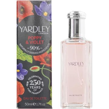 Yardley Poppy &amp; Violet Eau de Toilette 50ml Spray