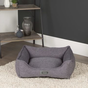 Scruffs Manhattan - Stijlvolle en comfortabele hondenmand - Verkrijgbaar in 3 kleuren van Small tot Extra Large - Kleur: Donker grijs, Maten: Large