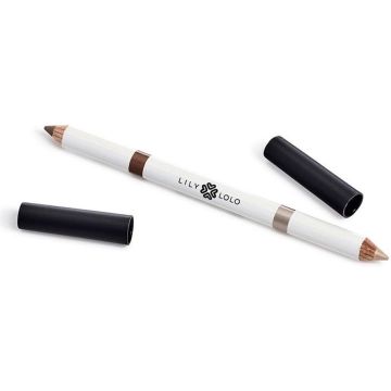 Lily Lolo Eyebrow Pencil Duo Dark 2gr - Wenkbrauw Potlood