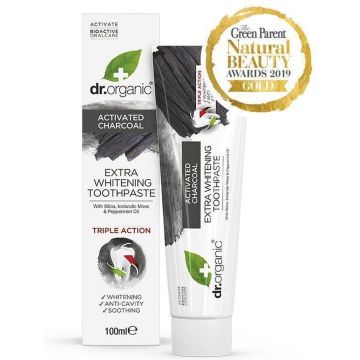 Dr Organic Charcoal Blekende tandpasta 100 ml