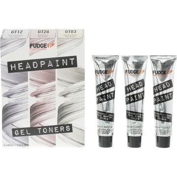 Fudge Professional Head Paint Trio Kit Gel Toner 3 X 60ml Gt03/ Gt12 / Gt26